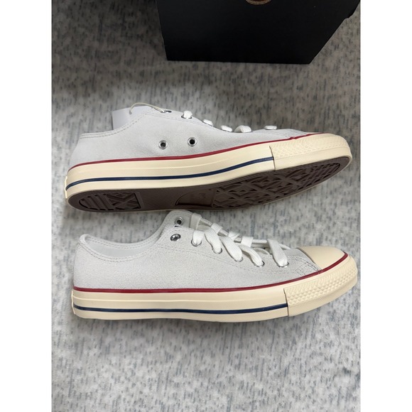 Converse Chuck Taylor All Star Ox Suede Barely Grey Natural Ivory Mens 7 NEW - Picture 4 of 7